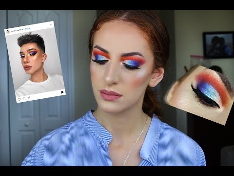 ფერადი თვალის ჩრდილები / მაკიაჟი / James Charles inspired / Nanka Rusalka